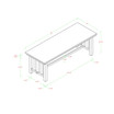 60" Cappuccino Wood Kichen Dining Bench