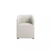 Anna 2 Piece Faux Leather Upholstered Round Dining Armchair Set