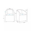 Anna 2 Piece Faux Leather Upholstered Round Dining Armchair Set