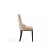 Shubert 2 Piece Beech Wood Faux Leather and Velvet Upholstered Dining Chair Set