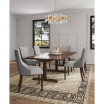 Shubert 2 Piece Beech Wood Faux Leather and Velvet Upholstered Dining Chair Set