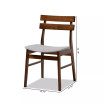 Devlin Mid-Century Modern Transitional Fabric Upholstered 4 Piece Dining Chair Set