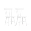 Dining Chairs Set of 2 Windsor Chairs Wood Armless Chairs with Solid Rubber Wood