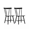 Dining Chairs Set of 2 Windsor Chairs Wood Armless Chairs with Solid Rubber Wood