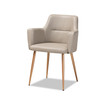 Martine Greyish Beige Faux Leather Dining Chair