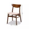 Parlin Mid-Century Modern Transitional Fabric Upholstered 4 Piece Dining Chair Set