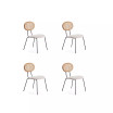 Jardin 4-Piece Upholstered Metal Dining Chair