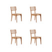 Giverny 4-Piece Ash Wood and Natural Cane Versatile Dining Chair