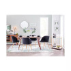 Fran Chair in Gold Metal and Velvet Set of 2