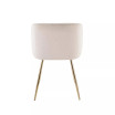 Fran Chair in Gold Metal and Velvet Set of 2