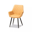 Astrid Mid-Century Contemporary Faux Leather Upholstered and Metal 4 Piece Dining Chair Set