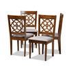 Lylah Modern and Contemporary Fabric Upholstered 4 Piece Dining Chair Set