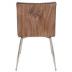 Mason Chair with Swivel in Stainless Steel and Faux Leather Set of 2