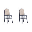 Paragon 2-Piece Ash Wood and Natural Cane Upholstered Dining Chair