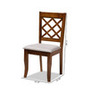 Brigitte Modern and Contemporary Fabric Upholstered 4 Piece Dining Chair Set