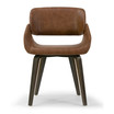 Amal Upholstered Dining Chair with Wood Accent and Bentwood Legs