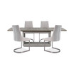 Tivie 5pc Dining Set (Rectangular Table + 4 Dining Chairs)