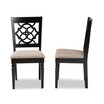 Renaud Modern and Contemporary Fabric Upholstered 2 Piece Dining Chair Set Set