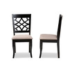 Mael Modern and Contemporary Fabric Upholstered 2 Piece Dining Chair Set