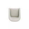 Anna 23.23" L Faux Leather Upholstered Round Dining Armchair