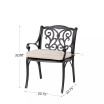 Set of 2 Dining Chairs with Cushions