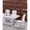 England Modern Faux Leather with Chrome Dining Side Chairs, Set of 2