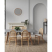 Paragon 4-Piece Ash Wood and Natural Cane Upholstered Dining Chair