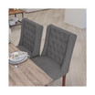 Harmony Button Tufted Parsons Chair With Side Panel Detail