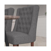 Harmony Button Tufted Parsons Chair With Side Panel Detail