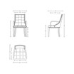 Fifth Avenue 37.25" Beech Wood Faux Leather Upholstered Dining Armchair