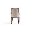 Fifth Avenue 37.25" Beech Wood Faux Leather Upholstered Dining Armchair