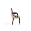 Fifth Avenue 37.25" Beech Wood Faux Leather Upholstered Dining Armchair