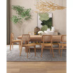 Versailles 2-Piece Square Ash Wood and Natural Cane Dining Chair
