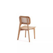 Versailles 2-Piece Square Ash Wood and Natural Cane Dining Chair