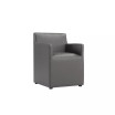 Anna 2 Piece Faux Leather Upholstered Square Dining Armchair Set