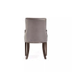 Shubert 22.5" L Beech Wood Faux Leather and Velvet Upholstered Dining Armchair