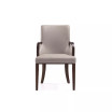 Shubert 22.5" L Beech Wood Faux Leather and Velvet Upholstered Dining Armchair