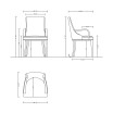 Shubert 22.5" L Beech Wood Faux Leather and Velvet Upholstered Dining Armchair