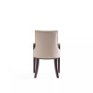 Shubert 22.5" L Beech Wood Faux Leather and Velvet Upholstered Dining Armchair