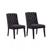Newport Upholstered Side Chairs with Tufted Back, Set of 2
