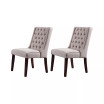 Newport Upholstered Side Chairs with Tufted Back, Set of 2