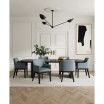 Gansevoort 22.5" L Beech Wood Faux Leather Upholstered Dining Armchair