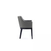 Gansevoort 22.5" L Beech Wood Faux Leather Upholstered Dining Armchair