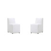 Anna 2 Piece Faux Leather Upholstered Square Dining Chair Set