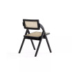 Lambinet 2-Piece Ash Wood and Natural Cane Folding Dining Chair