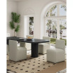 Anna 18.9" L Faux Leather Upholstered Square Dining Chair