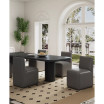 Anna 18.9" L Faux Leather Upholstered Square Dining Chair