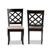 Verner Modern and Contemporary Fabric Upholstered 2 Piece Dining Chair Set