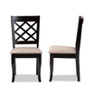 Verner Modern and Contemporary Fabric Upholstered 2 Piece Dining Chair Set