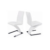 New Spec Z-Shape Leatherette Side Chair Set of 2 Pieces